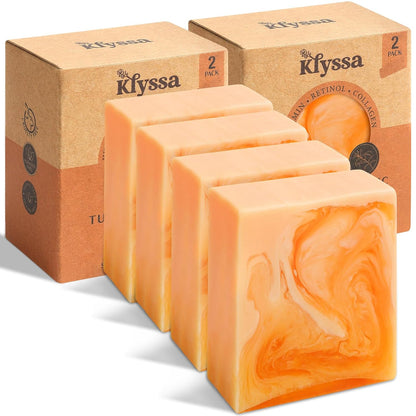 Klyssa Kojic Acid & Turmeric Brightening Soap - 2PC