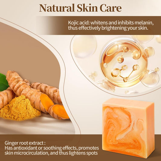 Klyssa Kojic Acid & Turmeric Brightening Soap - 2PC